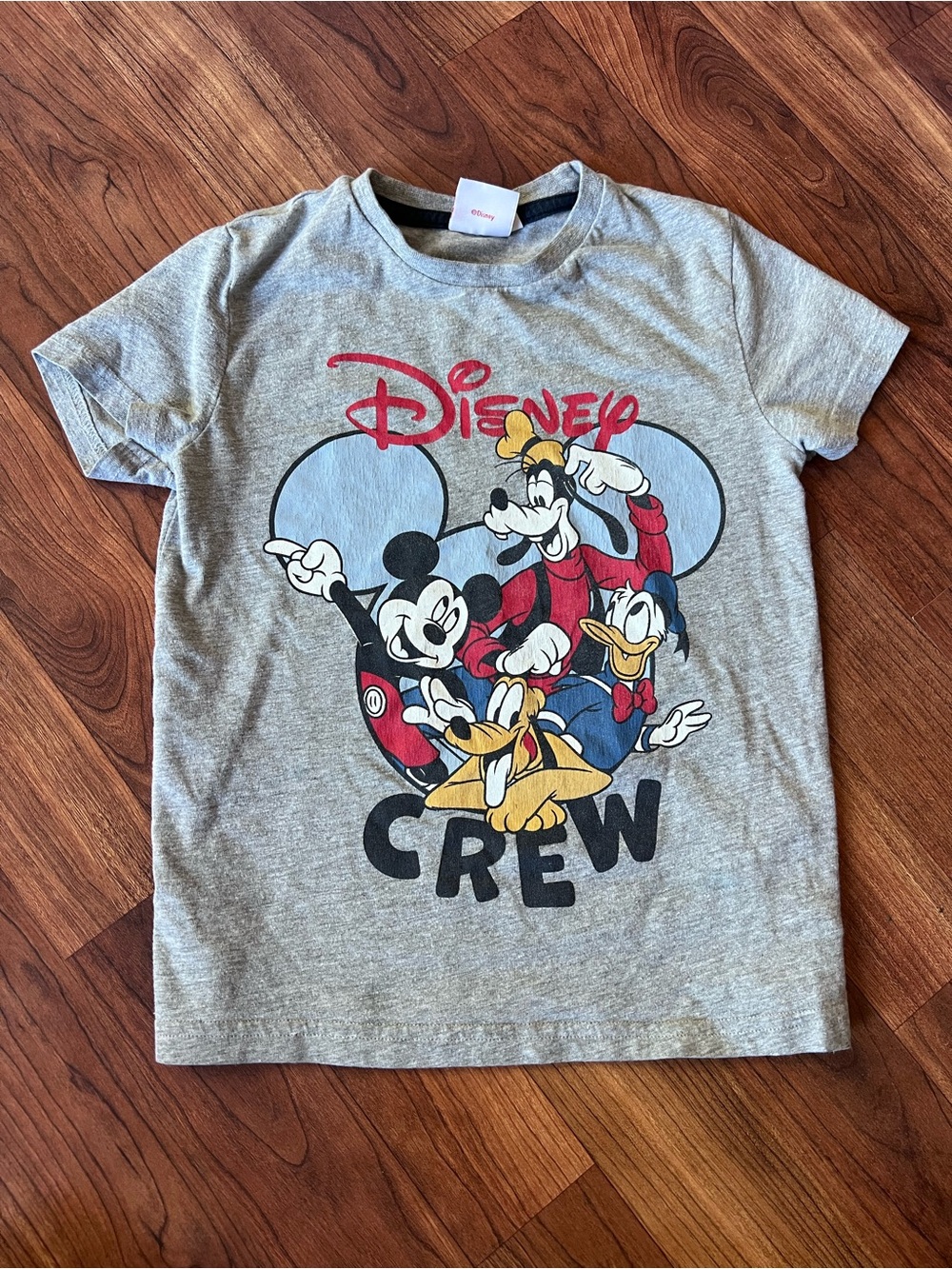 Disney Gray Kids Short Sleeve Tee with Classic Characters